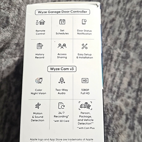 Wyze Garage Door Controller -Wyze Cam v3 Video Recording 24/7 - Picture 2 of 16